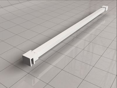 Stabilisatiestang Wiesbaden Slim | 120 cm | t.b.v. inloopdouche | Wit mat
