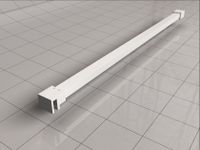 Stabilisatiestang Wiesbaden Slim | 120 cm | t.b.v. inloopdouche | Wit mat
