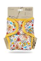 Petit Lulu Prefold Cover Robots - OneSize (4-15 kilo) - Drukknoopjes - thumbnail