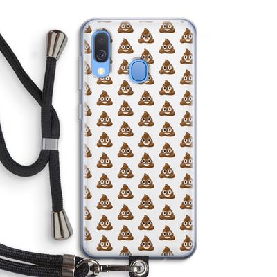 Poop emoji: Samsung Galaxy A40 Transparant Hoesje met koord