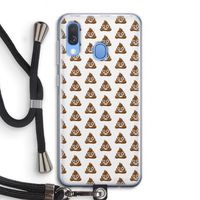 Poop emoji: Samsung Galaxy A40 Transparant Hoesje met koord