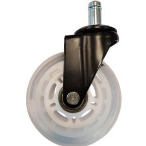 LC-Power LC-CASTERS-7BW-SPEED bureaustoelonderdeel Wit Kunststof, Rubber Zwenkwielen