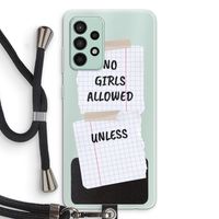 No Girls Allowed Unless: Samsung Galaxy A52s 5G Transparant Hoesje met koord
