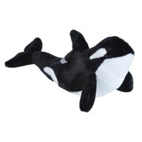 Wild Republic Pluche dieren knuffels Orka - zwart/wit - 30 cm - Knuffels - zeedieren speelgoed