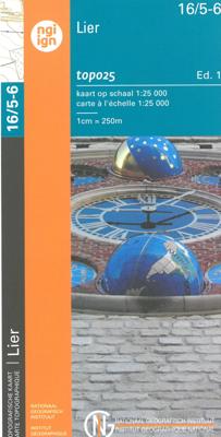 Wegenkaart - landkaart 16/5-6 Topo25 Lier | NGI - Nationaal Geografisch Instituut