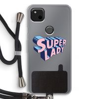 Superlady: Pixel 4a Transparant Hoesje met koord