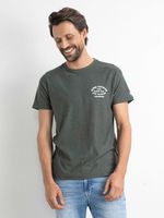 Petrol Industries Heren Gemêleerd T-shirt Dusty army - M - thumbnail