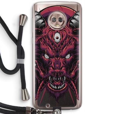 Hell Hound and Serpents: Motorola Moto G6 Transparant Hoesje met koord