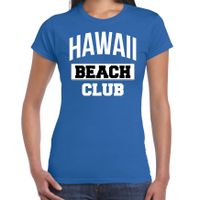 Hawaii beach club zomer t-shirt blauw voor dames - thumbnail