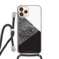 Combinatie marmer: iPhone 11 Pro Transparant Hoesje met koord