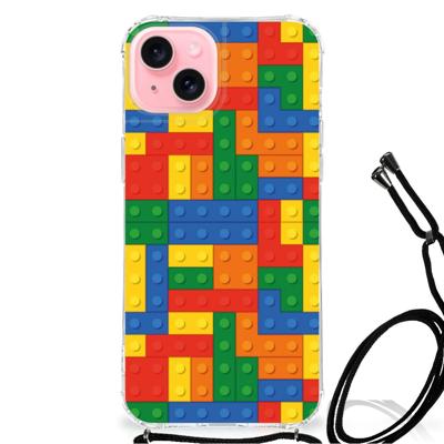 iPhone 15 Plus Doorzichtige Silicone Hoesje Blokken iPhone 15 Plus Doorzichtige Silicone Hoesje Blokken