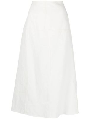 Jil Sander minijupe évasée à empiècements - Blanc