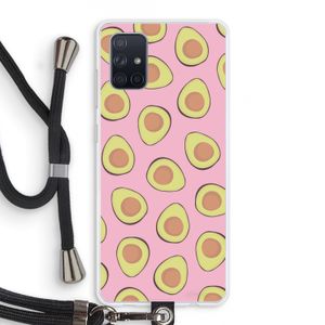 Dancing avocados: Samsung Galaxy A71 Transparant Hoesje met koord