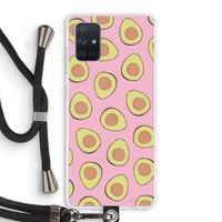 Dancing avocados: Samsung Galaxy A71 Transparant Hoesje met koord