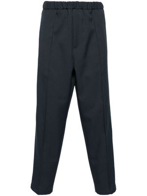 Jil Sander pantalon fuselé à taille élastique - Bleu