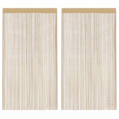 VidaXL Draadgordijnen 140x250 cm beige 2 st
