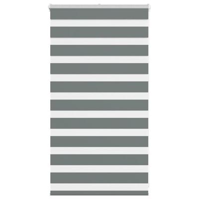VidaXL Zebra rolgordijn 85x100 cm stofbreedte 80,9 cm donkergrijs