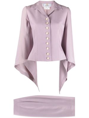 Givenchy Pre-Owned tailleur-jupe à design drapé (1990-2000) - Violet