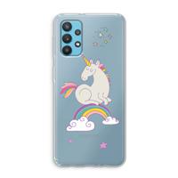 Regenboog eenhoorn: Samsung Galaxy A32 4G Transparant Hoesje