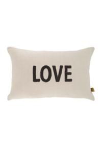 Zusss Kussen Love 50x30cm Antraciet/ecru