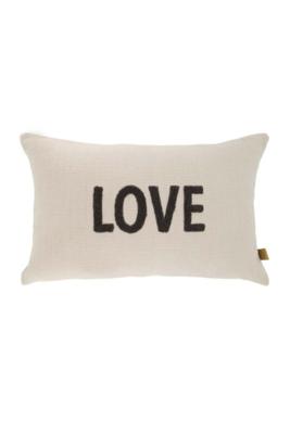 Zusss Kussen Love 50x30cm Antraciet/ecru