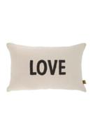 Zusss Kussen Love 50x30cm Antraciet/ecru