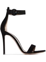 Gianvito Rossi sandales 105 en daim - Noir