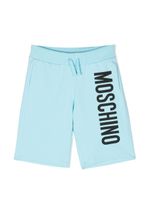 Moschino Kids short de sport à logo imprimé - Bleu - thumbnail