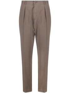 Dell'oglio pantalon fuselé à design plissé - Marron