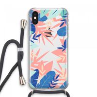 Tropisch: iPhone XS Max Transparant Hoesje met koord