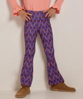 flared fit broek met print