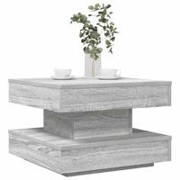 Salontafel 360 graden draaibaar 50x50x34,5cm grijs sonoma eiken