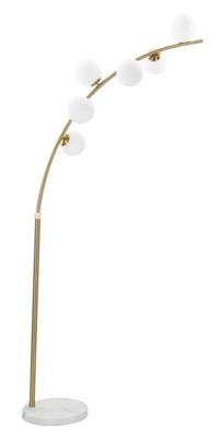 VLOERLAMP GLAMY ARC 6 LUCI CM 130X45X220-246