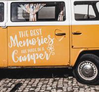 Camper sticker bestuur een bus quote - thumbnail