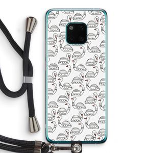 Zwanen: Huawei Mate 20 Pro Transparant Hoesje met koord
