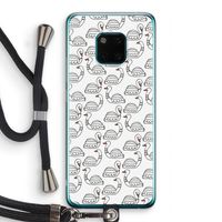 Zwanen: Huawei Mate 20 Pro Transparant Hoesje met koord