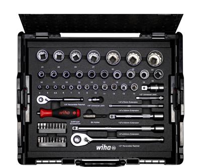 Wiha Dopsleutel- en bitset 1/4" en 1/2" | 60-delig | Incl. L-Boxx - 44685