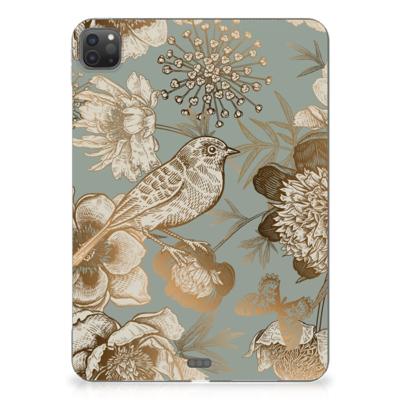 Siliconen Hoesje voor iPad Pro 11 (2024) Vintage Bird Flowers