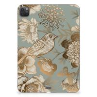 Siliconen Hoesje voor iPad Pro 11 (2024) Vintage Bird Flowers