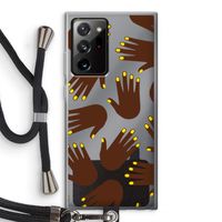 Hands dark: Samsung Galaxy Note 20 Ultra / Note 20 Ultra 5G Transparant Hoesje met koord