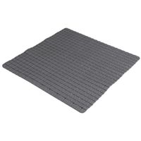Urban Living Badkamer/douche anti slip mat - rubber - voor op de vloer - antraciet - 55 x 55 cm   -