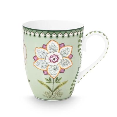 Mok L Lily & Lotus Groen bloem 350ml
