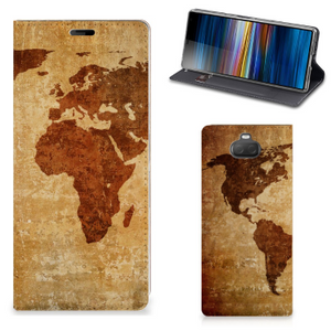 Sony Xperia 10 Plus Book Cover Wereldkaart