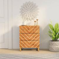 Dressoir 60x33,5x75 cm massief mangohout bruin en zwart Dressoir 60x33,5x75 cm massief mangohout bruin en zwart