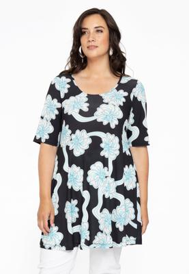 Yoek Tuniek wide bottom CALYPSO | Zwart | Maat 54/56
