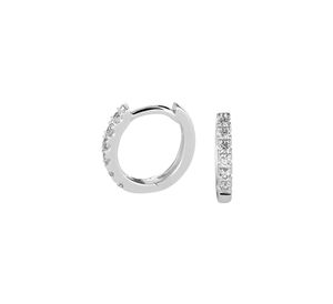 TFT Oorringen Met Scharnier 0.10ct (2x0.05ct) G SI Witgoud Glanzend