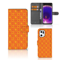 OPPO Find X5 Pro Telefoon Hoesje Batik Oranje