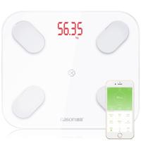 GASON S4 Body Fat schaal slimme elektronische LED digitale wegen schaal met Bluetooth APP Android ondersteuning of IOS(White)