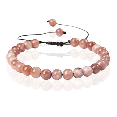 Memphis No.2 Natuursteen Armband Dames - 6mm Sunstone