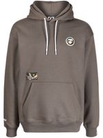 AAPE BY *A BATHING APE® hoodie en coton mélangé à patch logo - Gris - thumbnail